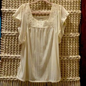 Off white/cream color short sleeve shirt